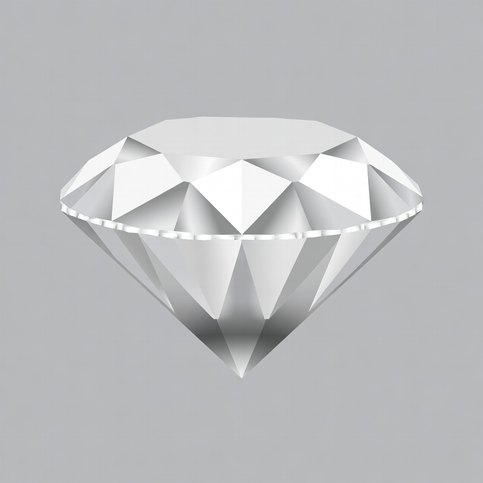 3D White Diamond Gemstone 3D White Diamond Gemstone