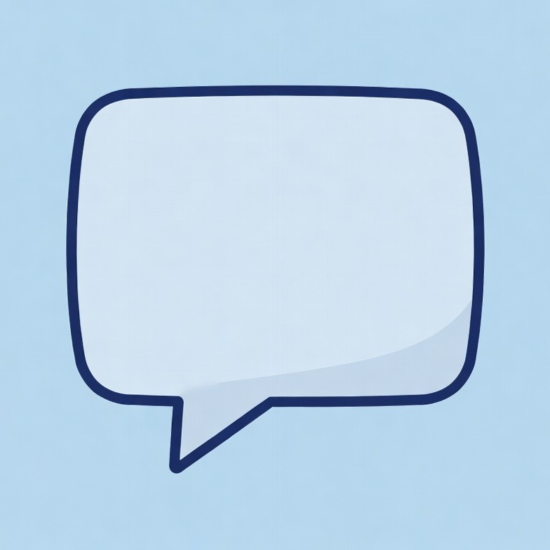 Empty Blue Speech Bubble Empty Blue Speech Bubble