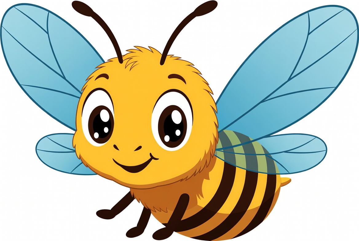 Cute cartoon bee with big eyes Cute cartoon bee with big eyes