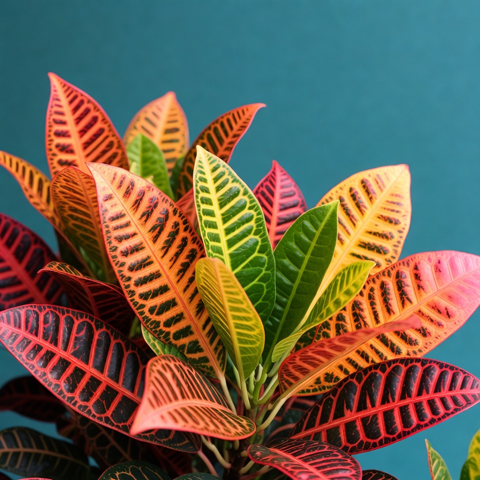 Colorful Croton Plant Leaves Colorful Croton Plant Leaves