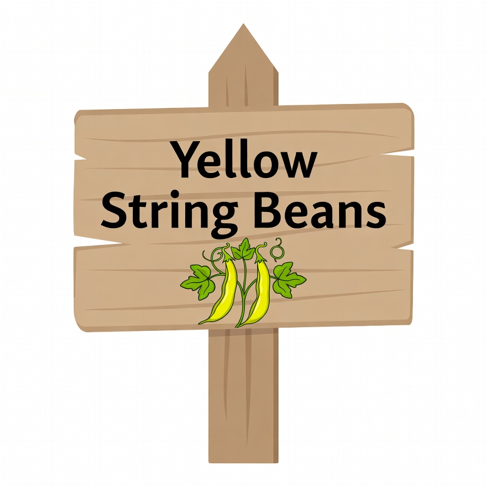 Yellow String Beans Wooden Sign Yellow String Beans Wooden Sign