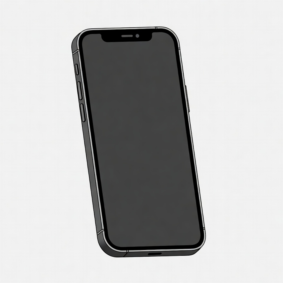 iPhone 13 Black Screen Vector iPhone 13 Black Screen Vector