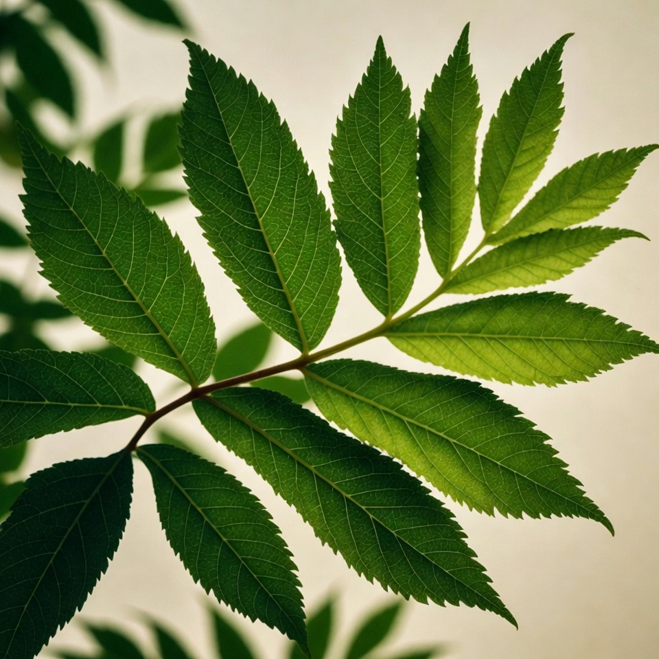 Green Compound Leaves on Branch Green Compound Leaves on Branch