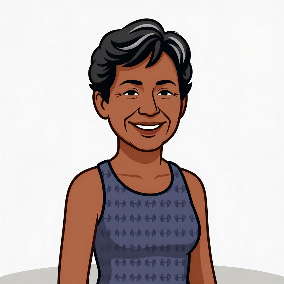 Smiling African-American woman in tank top Smiling African-American woman in tank top