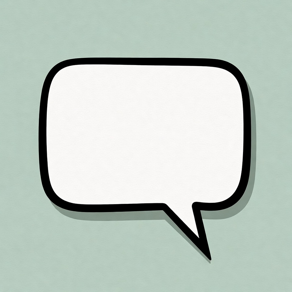 Empty Speech Bubble Illustration Empty Speech Bubble Illustration