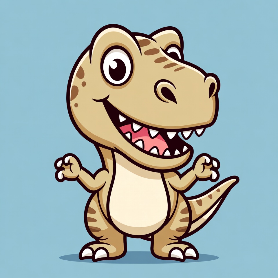 Cute cartoon T-Rex dinosaur Cute cartoon T-Rex dinosaur