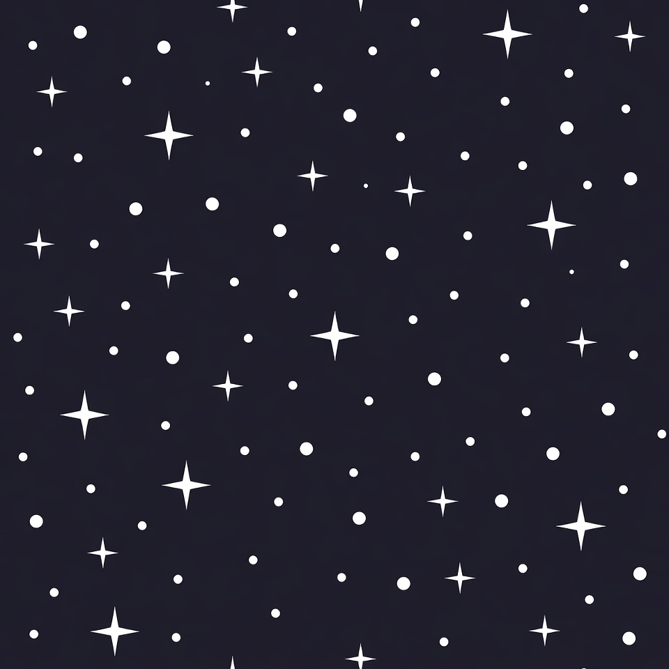 Sparkling Stars on Black Background Sparkling Stars on Black Background