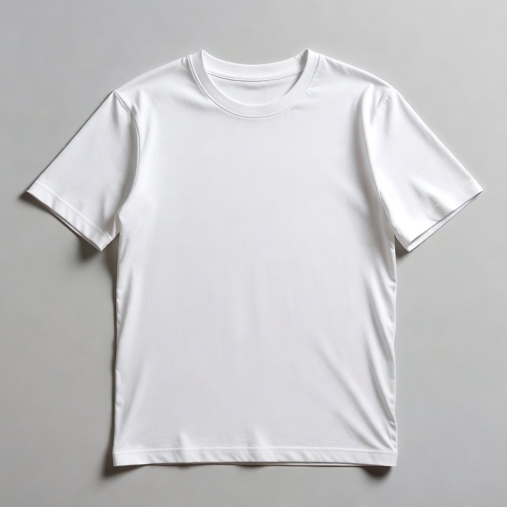 White T-shirt on Gray Background White T-shirt on Gray Background