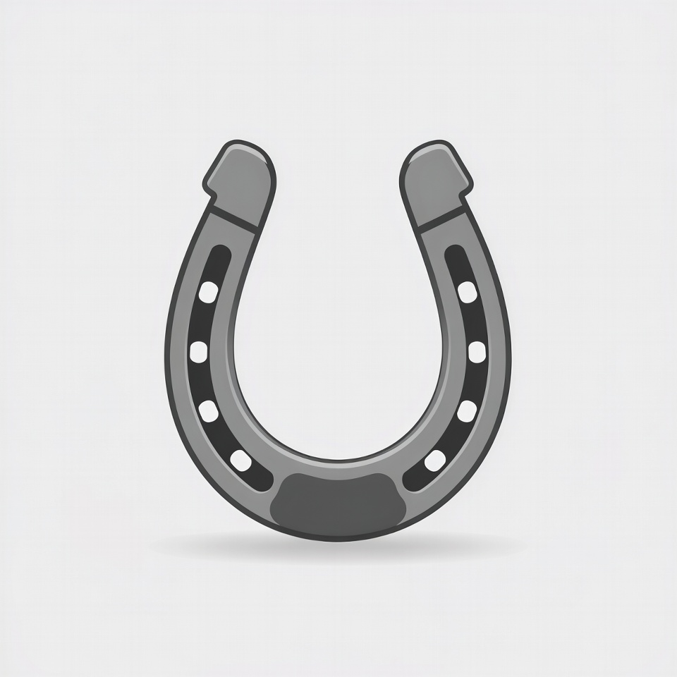 Gray Horseshoe Illustration Gray Horseshoe Illustration