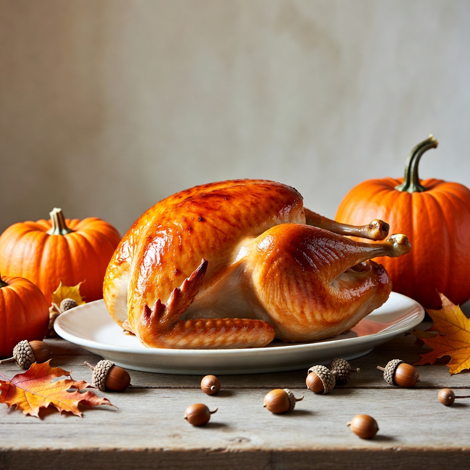 Roasted Turkey with Pumpkins Roasted Turkey with Pumpkins