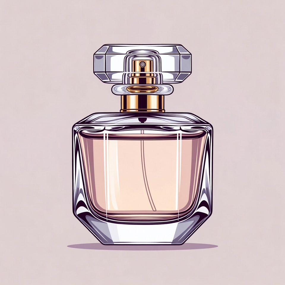 Luxury Perfume Bottle Illustration Luxury Perfume Bottle Illustration