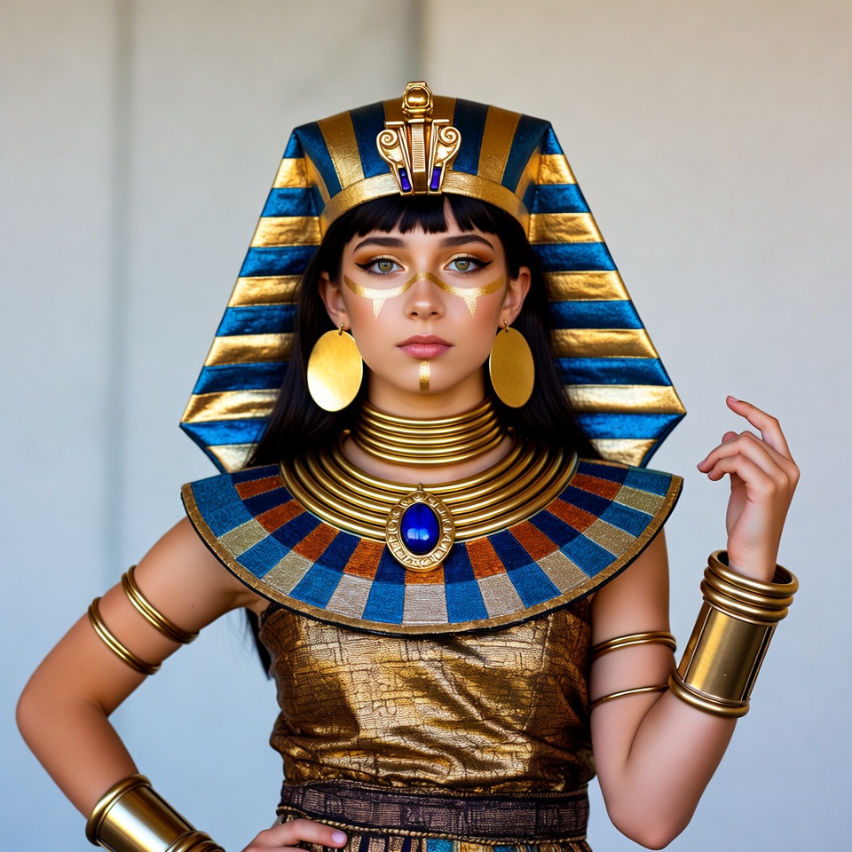 Woman in Egyptian Cleopatra costume Woman in Egyptian Cleopatra costume