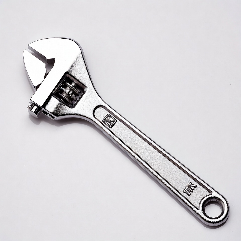 Adjustable Wrench on White Background Adjustable Wrench on White Background