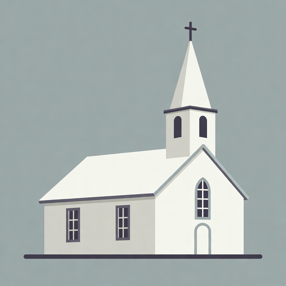 White church illustration White church illustration