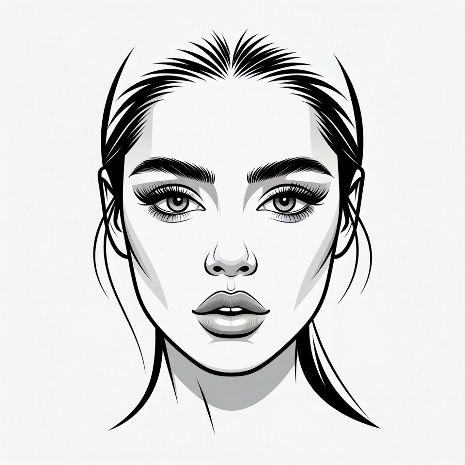 Beautiful Woman Portrait Illustration Beautiful Woman Portrait Illustration