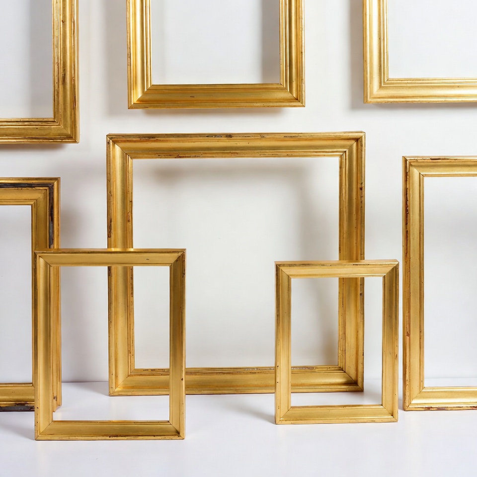 Assortment of Gold Picture Frames Assortment of Gold Picture Frames