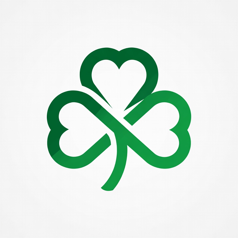 Green Four-Leaf Clover Icon Green Four-Leaf Clover Icon