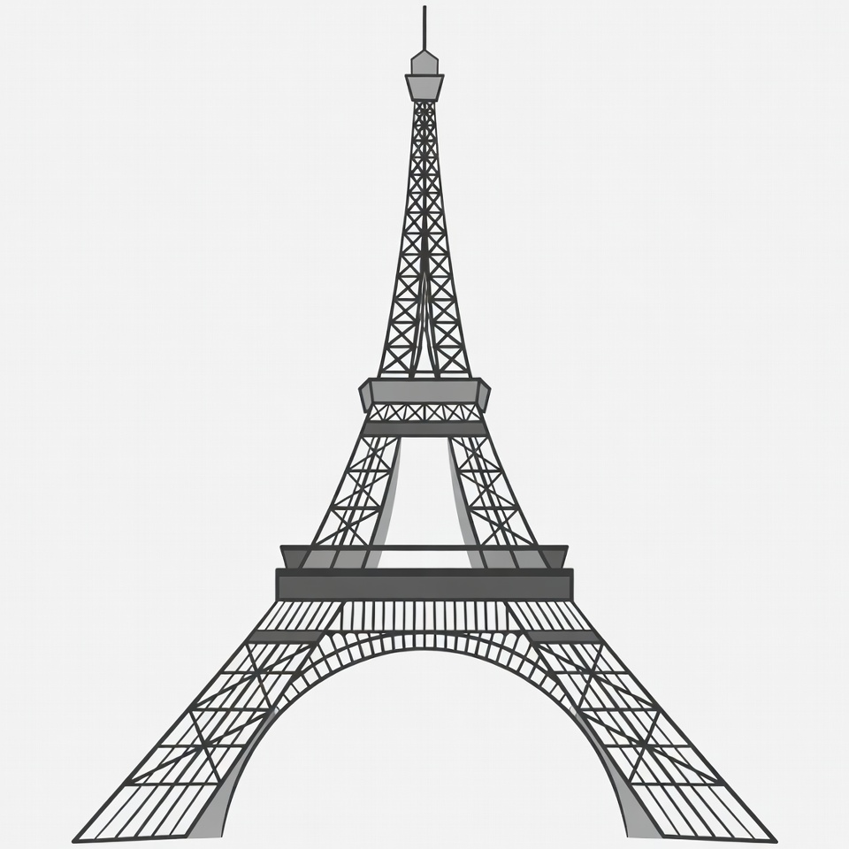 Eiffel Tower silhouette illustration Eiffel Tower silhouette illustration