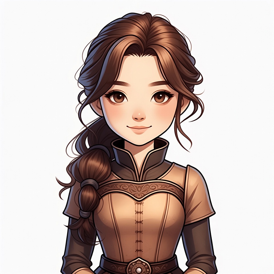 Anime girl in medieval dress Anime girl in medieval dress