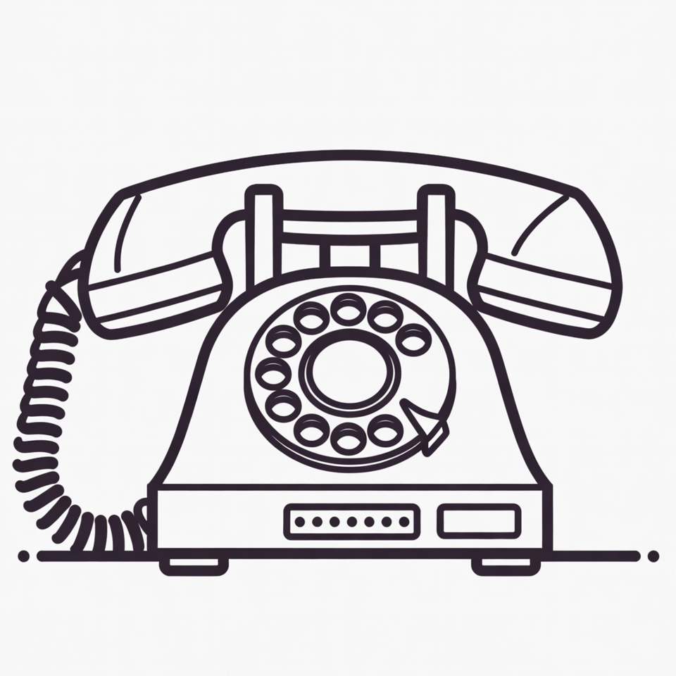Vintage Rotary Phone Illustration Vintage Rotary Phone Illustration