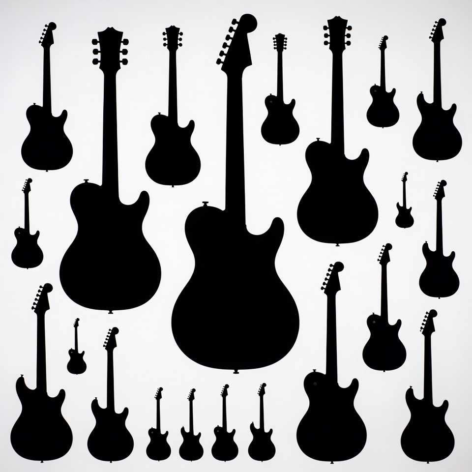 Silhouette Electric Guitars Collection Silhouette Electric Guitars Collection