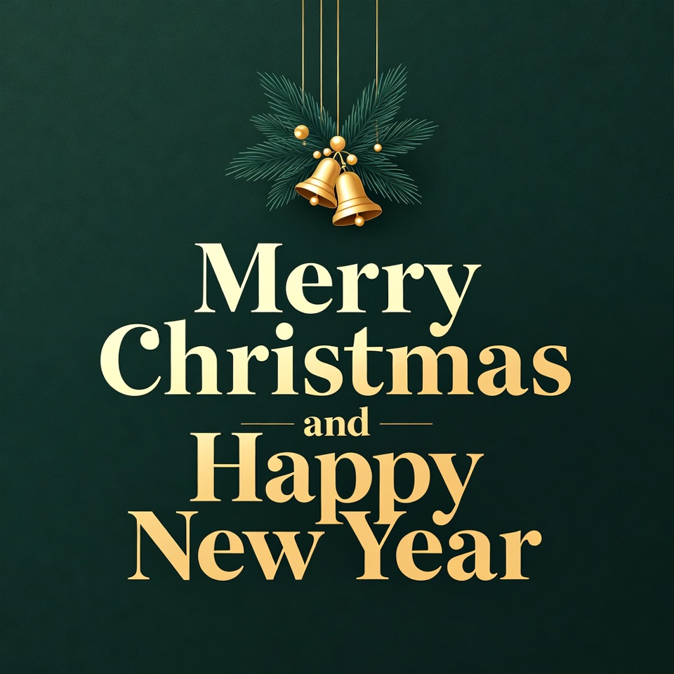 Merry Christmas and Happy New Year Illustration Merry Christmas and Happy New Year Illustration