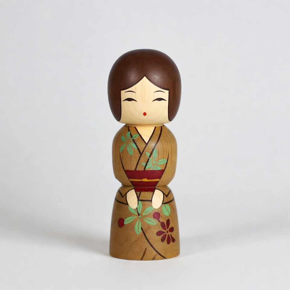 Japanese Kokeshi Doll in Kimono Japanese Kokeshi Doll in Kimono