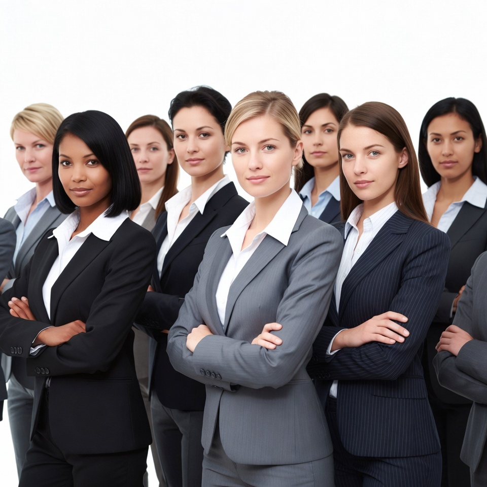 Group of Diverse Businesswomen Arms Crossed Group of Diverse Businesswomen Arms Crossed