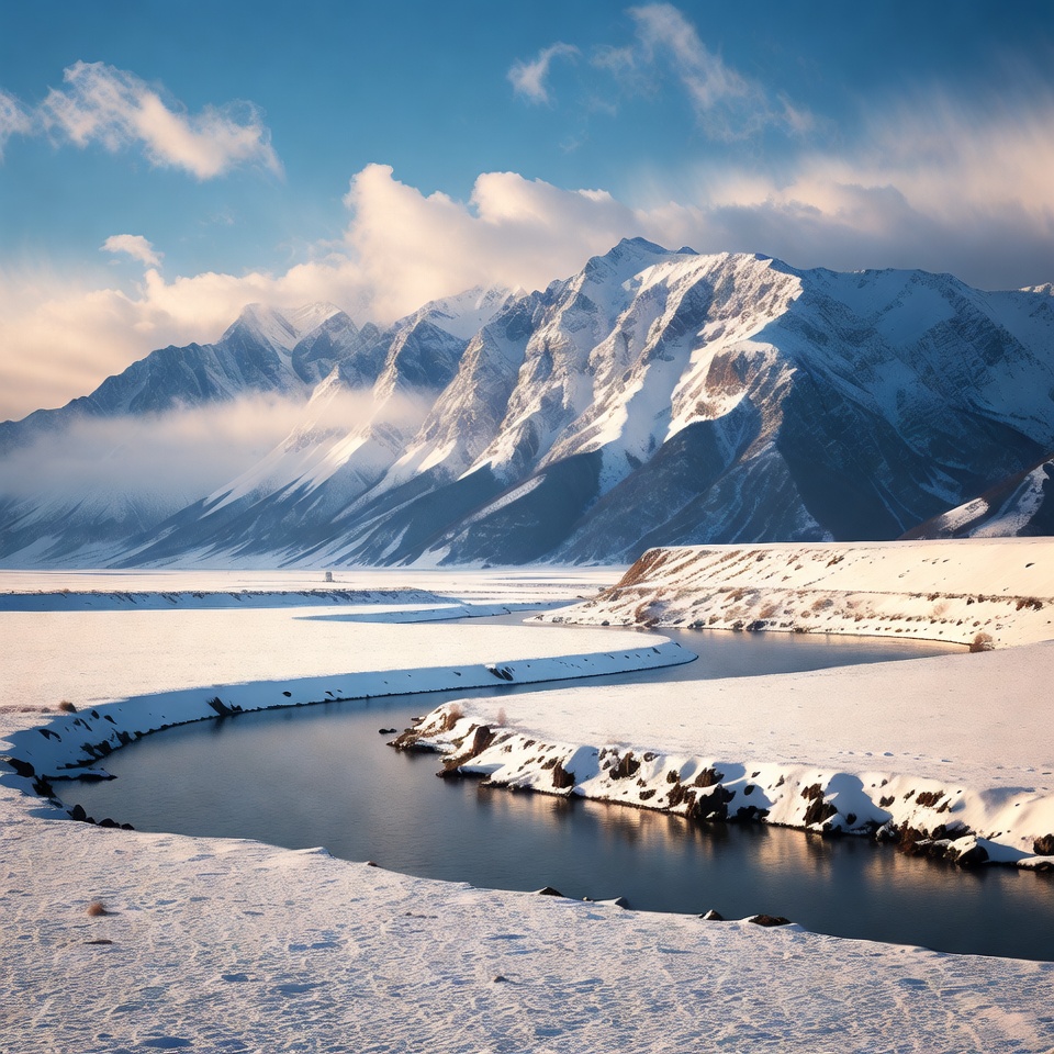 Snowy River Winding Through Mountains Snowy River Winding Through Mountains