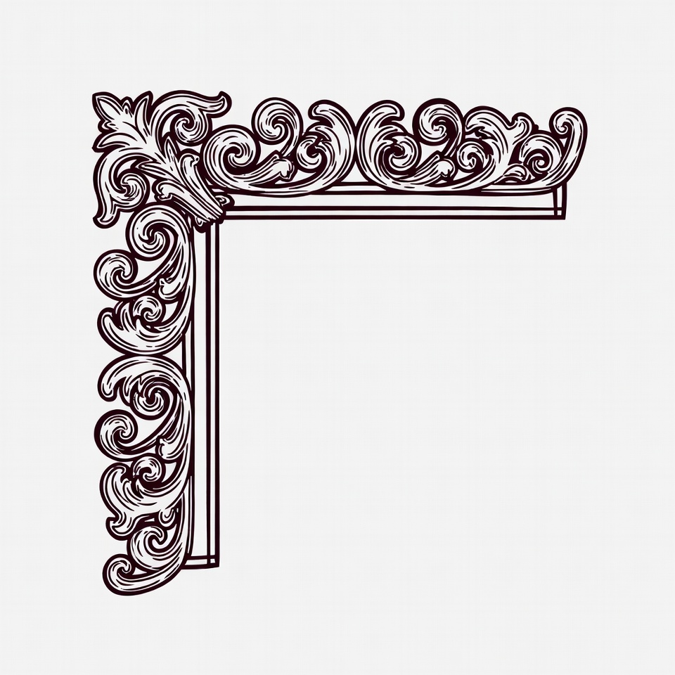 Ornate Vector Corner Border Ornate Vector Corner Border