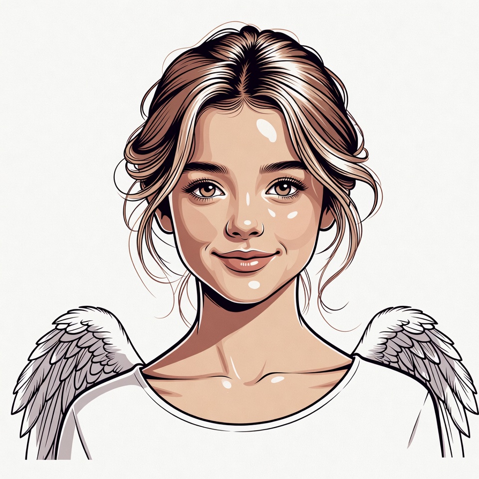 Blonde girl with angel wings Blonde girl with angel wings