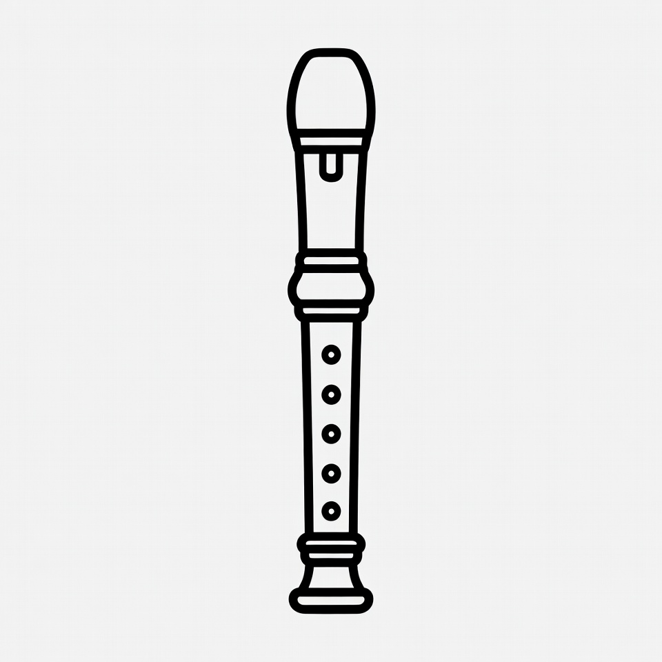 Recorder Musical Instrument Illustration Recorder Musical Instrument Illustration