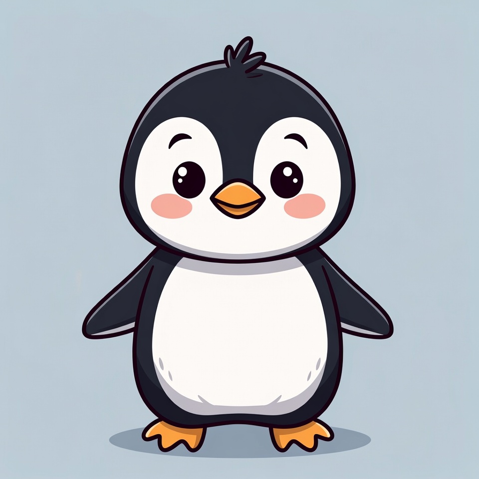 Cute cartoon baby penguin Cute cartoon baby penguin
