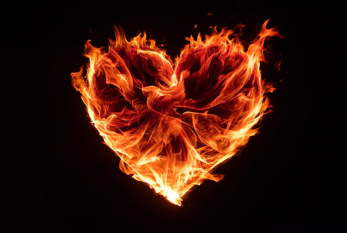 Burning Heart Flame Burning Heart Flame