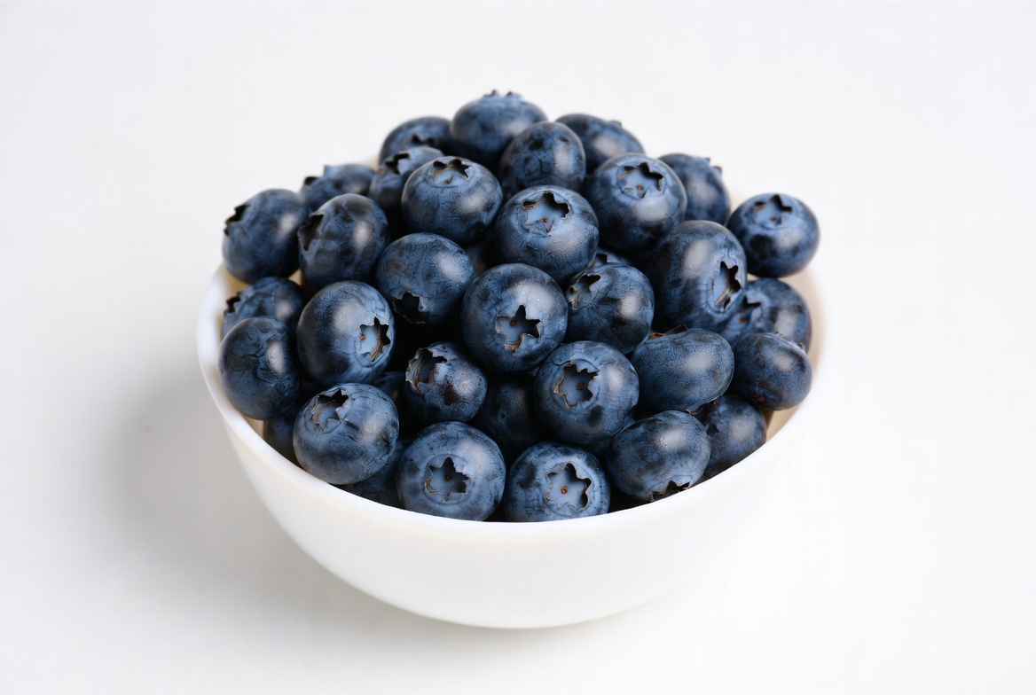 Fresh Blueberries in White Bowl Fresh Blueberries in White Bowl