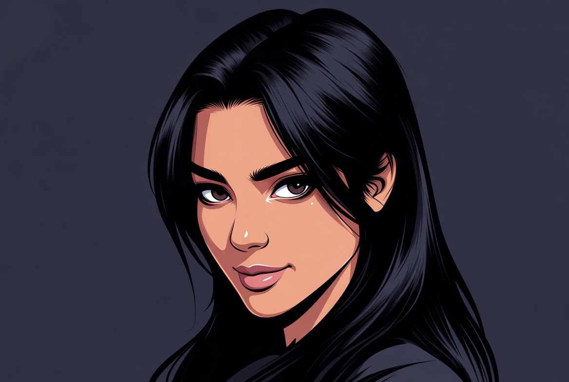 Beautiful Asian woman portrait illustration Beautiful Asian woman portrait illustration