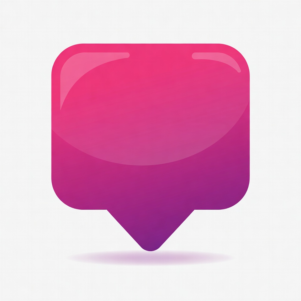 Pink Speech Bubble Icon Pink Speech Bubble Icon