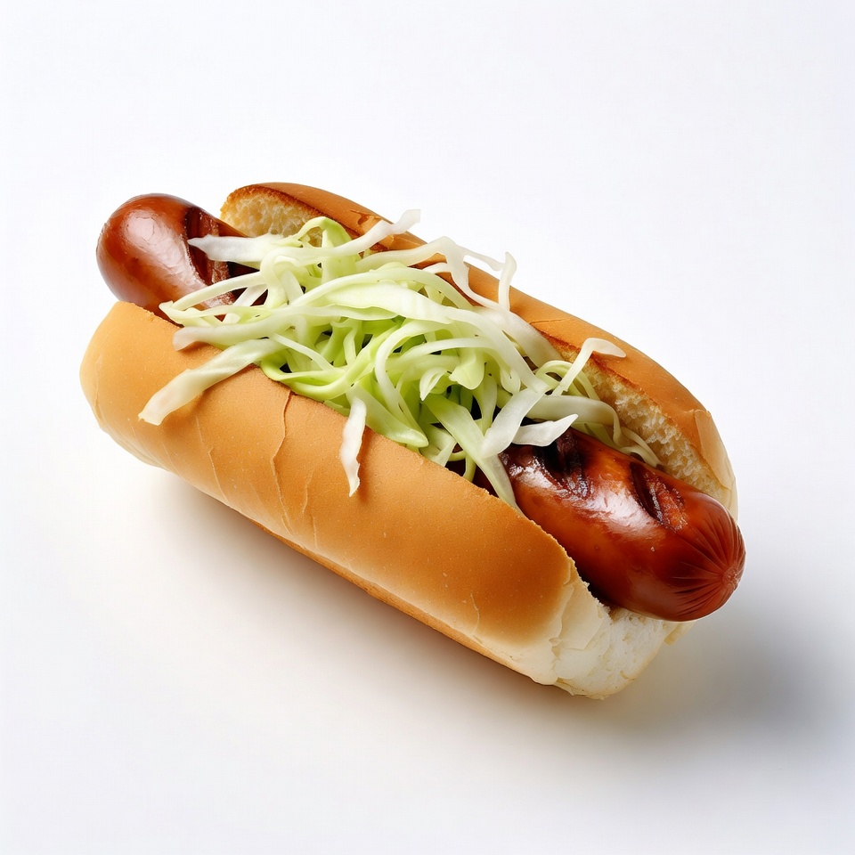 Hot dog with coleslaw Hot dog with coleslaw