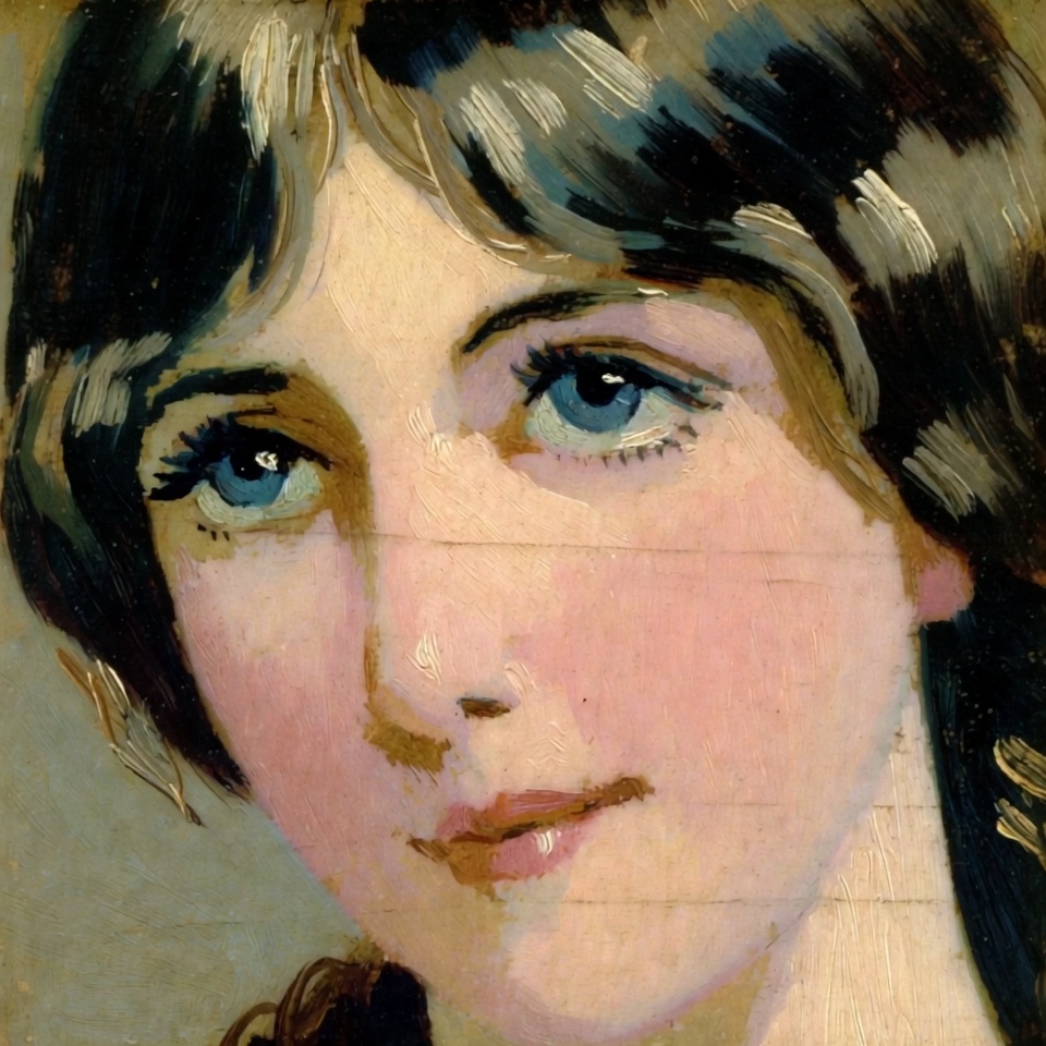 Portrait of woman with blue eyes Portrait of woman with blue eyes