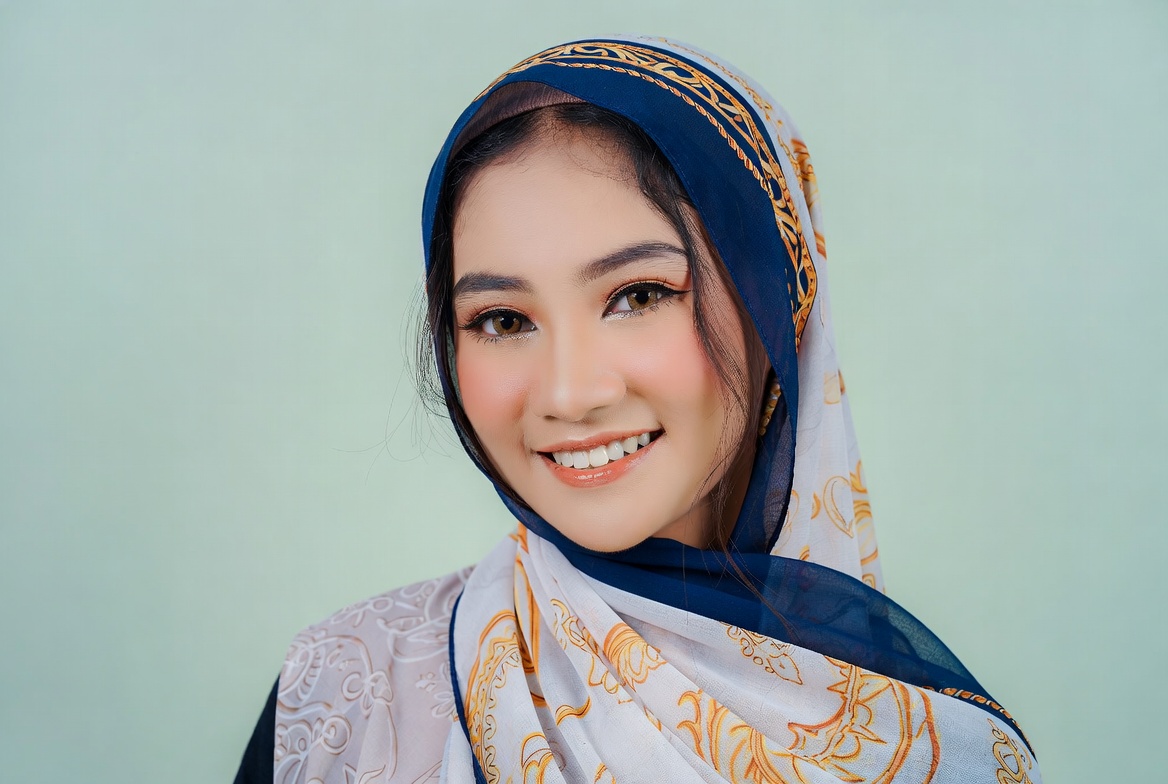 Smiling Asian woman in hijab Smiling Asian woman in hijab