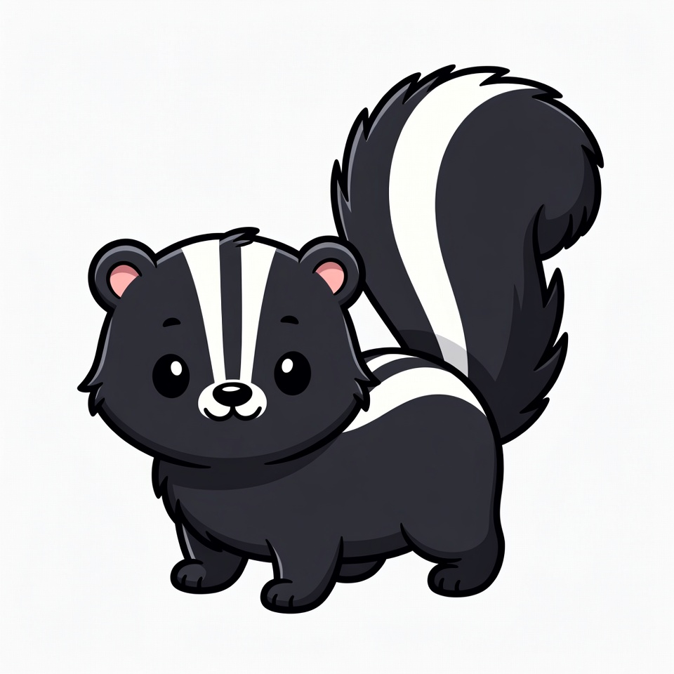Cute cartoon skunk illustration Cute cartoon skunk illustration
