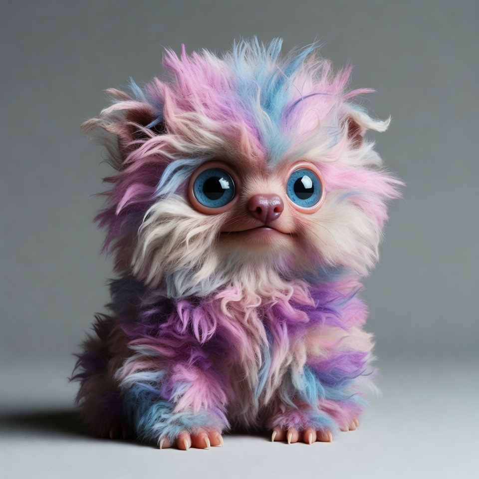 Fluffy Rainbow Colored Cute Puppy Fluffy Rainbow Colored Cute Puppy