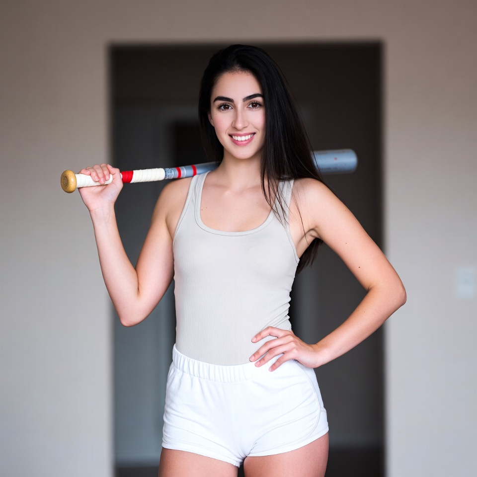 Woman holding baseball bat Woman holding baseball bat