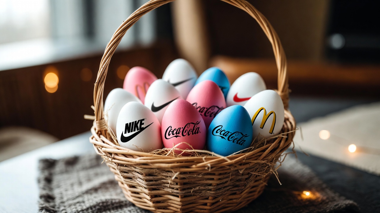 Easter Basket with Branded Eggs Easter Basket with Branded Eggs