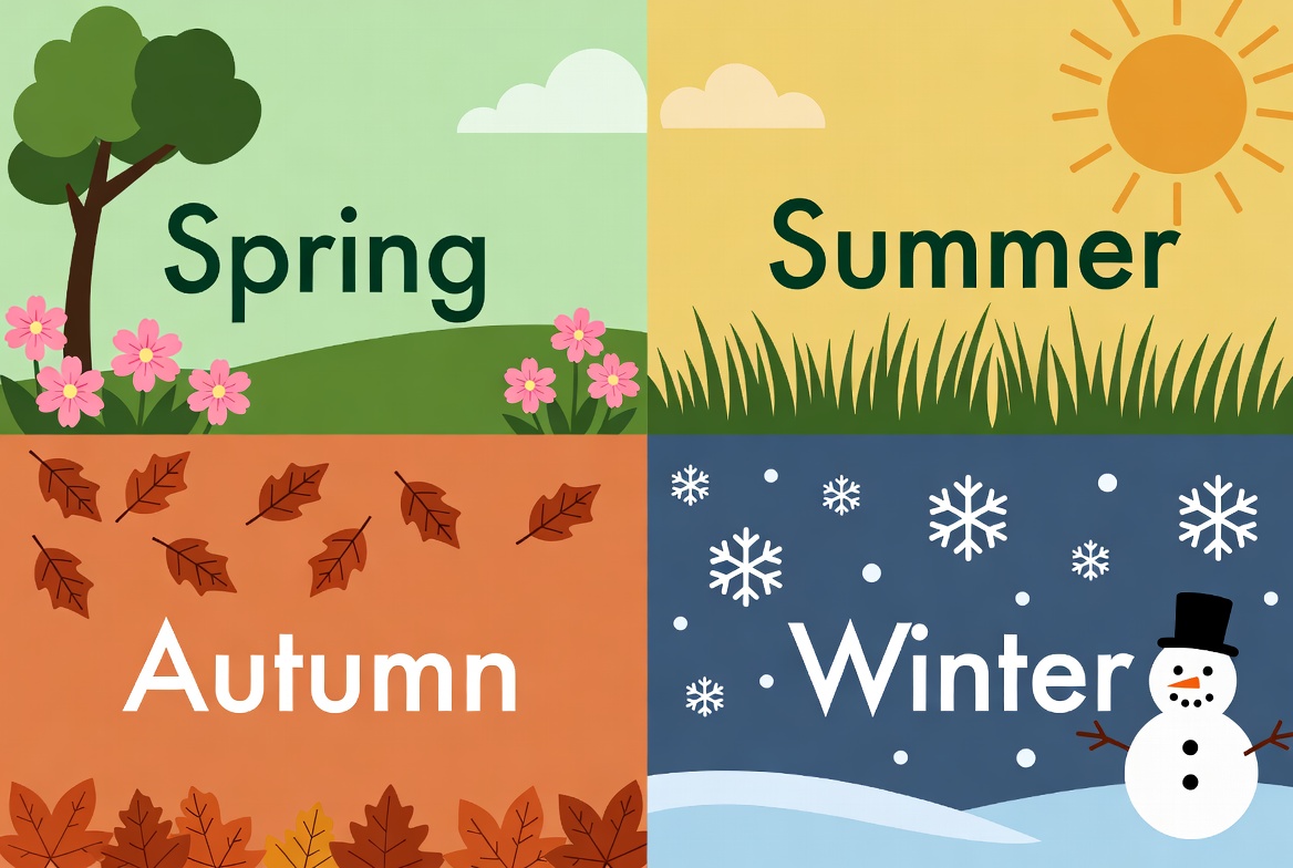 Four Seasons Illustrated Clipart Four Seasons Illustrated Clipart