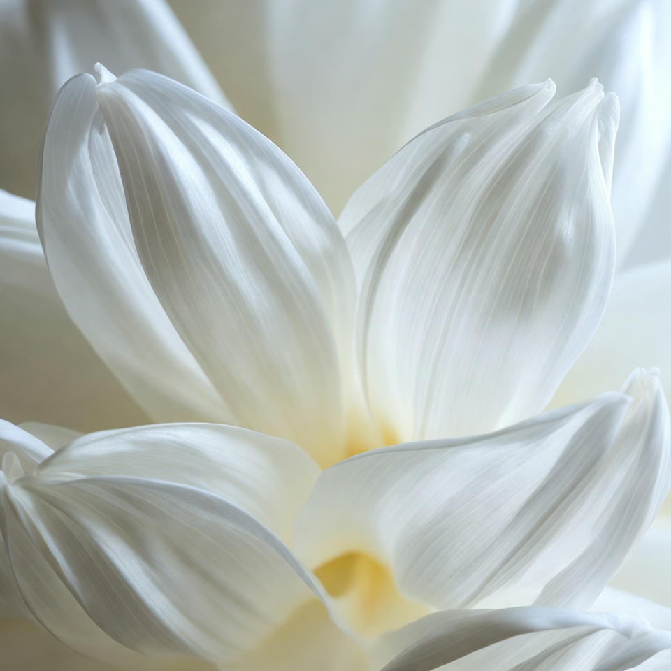 White Dahlia Flower Closeup White Dahlia Flower Closeup