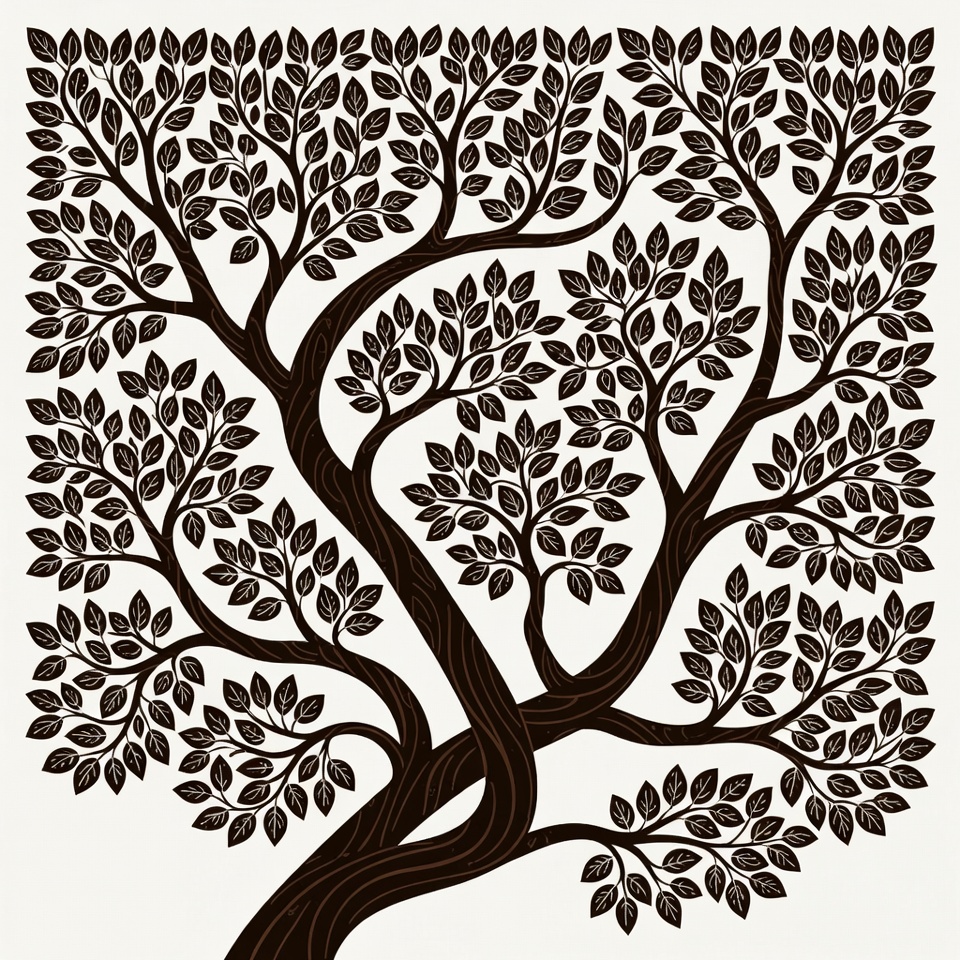 Black Silhouette Tree Illustration Black Silhouette Tree Illustration
