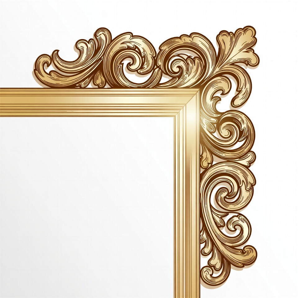 Ornate Gold Picture Frame Corner Ornate Gold Picture Frame Corner