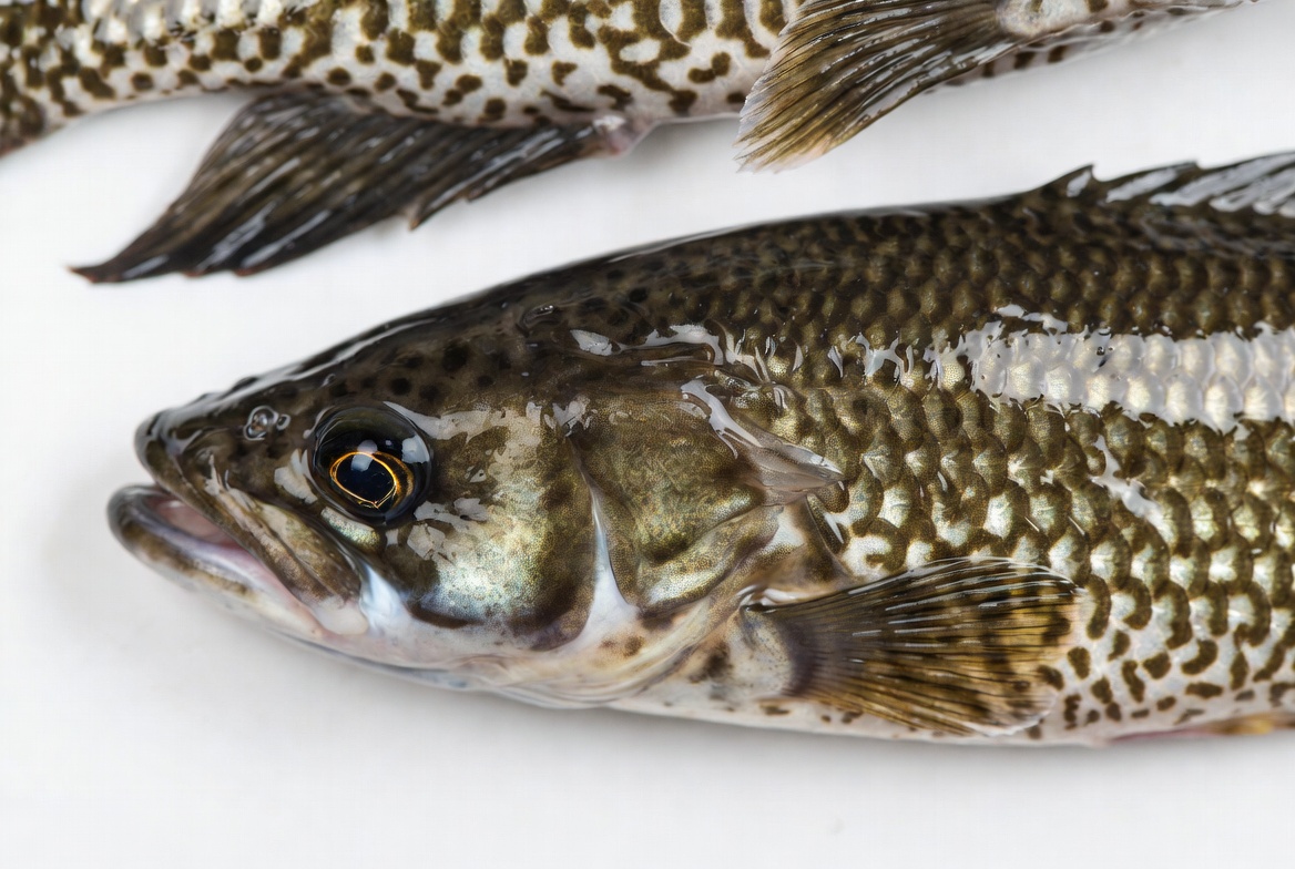 Fresh spotted bass fish Fresh spotted bass fish