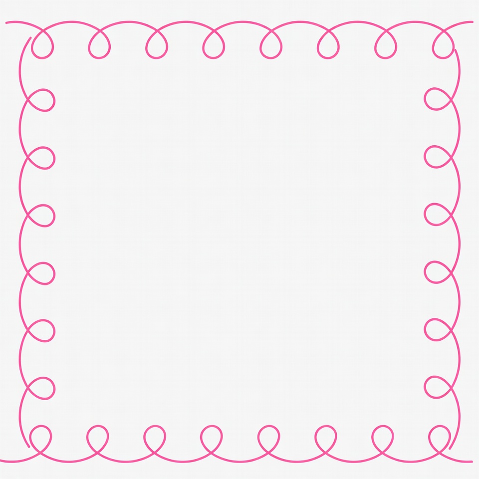 Pink Curly Border Frame Pink Curly Border Frame